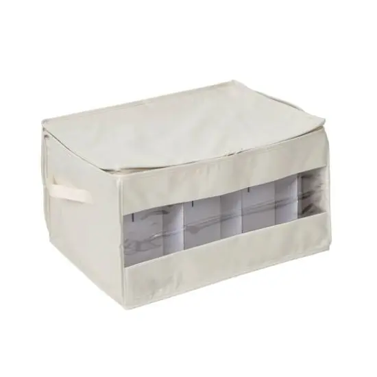 Honey Can Do Natural Stemware Storage Box Set {12}