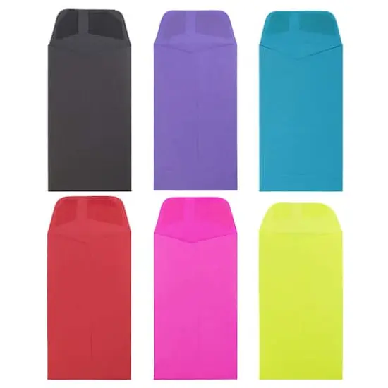 JAM Paper 3.125" x 5.5" Assorted Coin Business Envelopes, 150ct. {4}