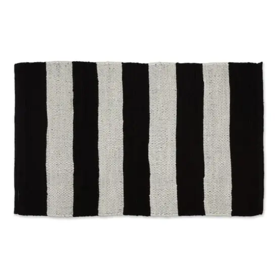 DII&reg; Black & White Stripe Rag Rug, 2ft. x 3ft. {1}