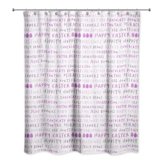 Easter Stuff Purples Shower Curtain 71" x 74" Shower Curtain {1}