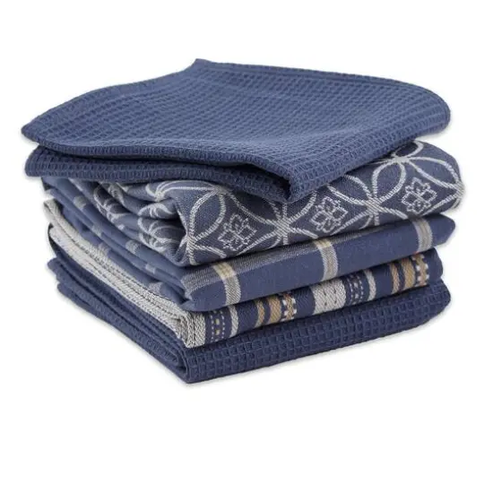 DII&reg; Dish Towel & Dishcloth Set French Blue {5}