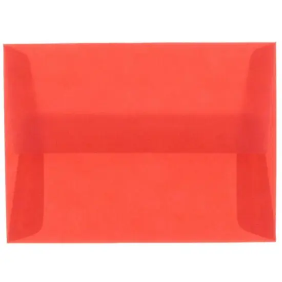 JAM Paper A1 Translucent Vellum Invitation Envelopes, 50ct. Primary Red {1}