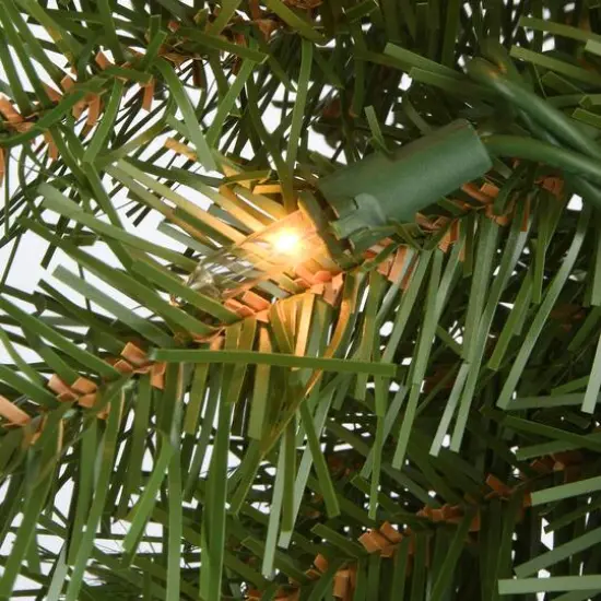 9' x 12" Pre-lit Norwood Fir Artificial Christmas Garland with 100 Clear Lights {5}