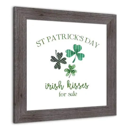 St Patricks Irish Kisses Framed Print 2 16" x 16" Western Gray Framed Print {3}