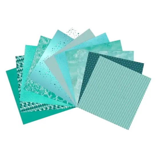 Specialty Teals Paper Pad by Recollections&trade;, 12" x 12" {5}