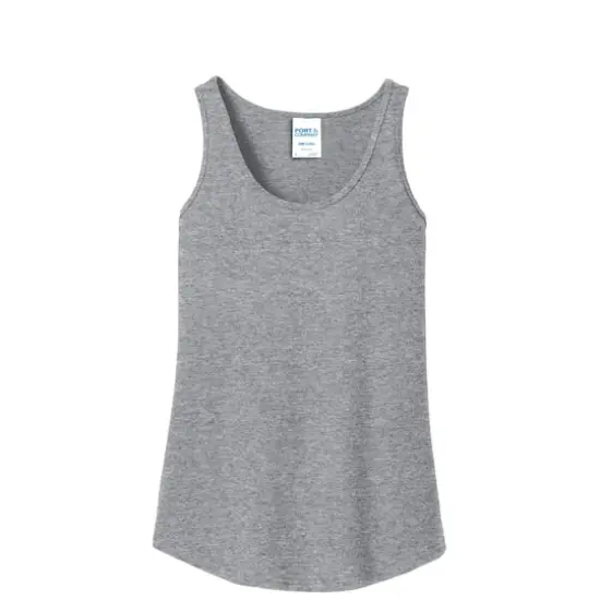 Port & Company&reg; Ladies Core Cotton Tank Top Athletic Heather {1}