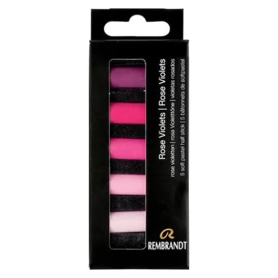 Rembrandt 5 Color Rose Violets Half Stick Soft Pastel Set {1}
