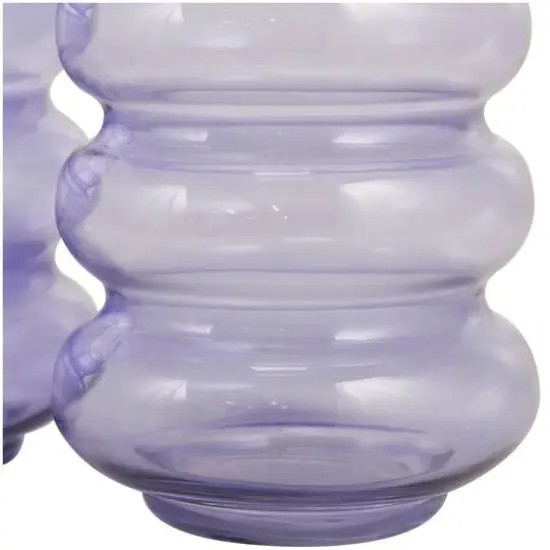 Purple Glass Bubble Vase Set {7}