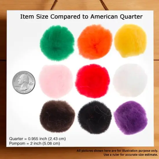 John Bead 2" Pom Poms, 50ct. Assorted {3}