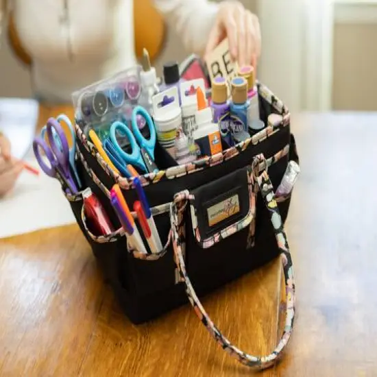 Everything Mary Black Floral Deluxe Store & Tote {8}