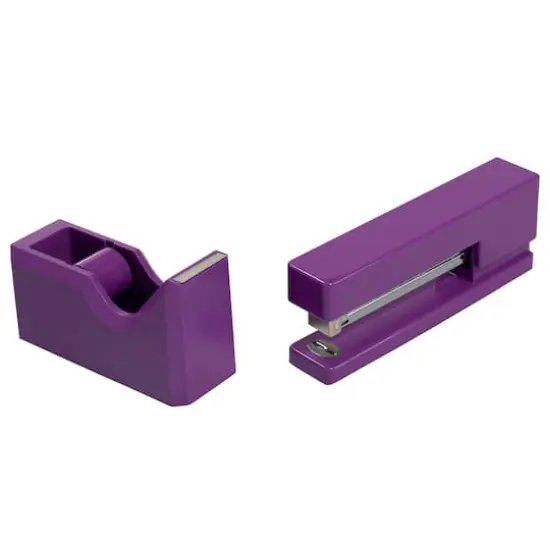 JAM Paper Stapler & Tape Dispenser Set Purple {4}