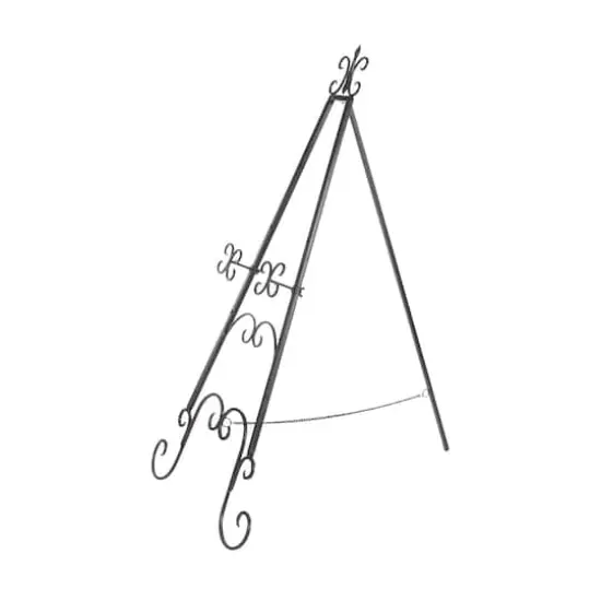 49'' Black Iron Traditional Easel {5}