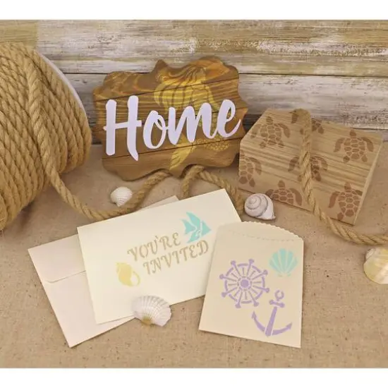 PA Essentials Ocean Collection Stencil Set {4}