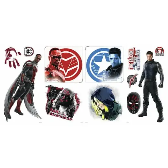 RoomMates Marvel Falcon & The Winter Soldier Peel & Stick Wall Decals {1}