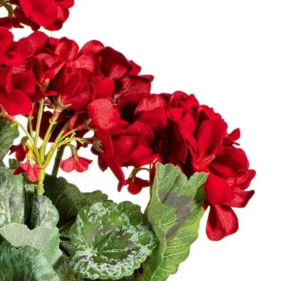 Artificial Red Geranium Bush {4}