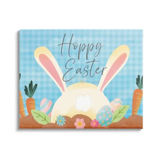 Stupell Industries Happy Easter Spring Carrot Garden Canvas Wall Art {1}