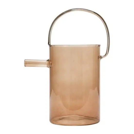 Hello Honey&reg; 9.5" Brown Quart Glass Watering Can {5}