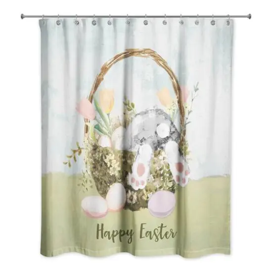 Easter Basket Bunny Butt 71" x 74" Shower Curtain {3}