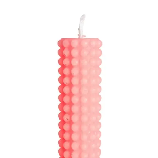 Hello Honey&reg; 10" Pink Unscented Hobnail Taper Candles, 2ct. {5}