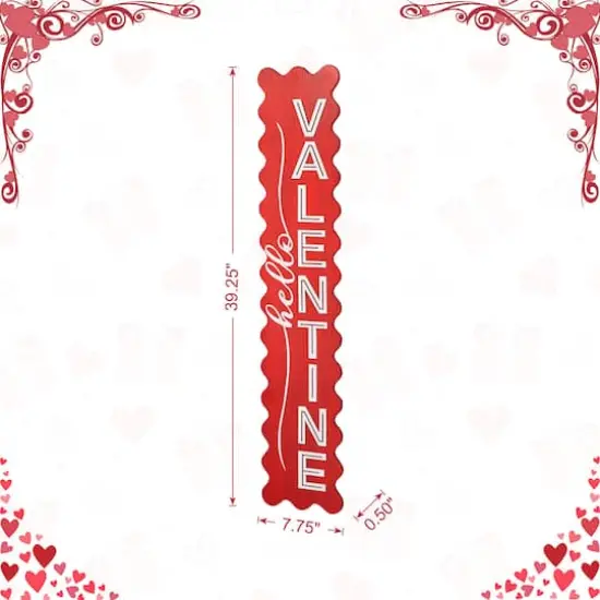 Glitzhome&reg; 39.25" Wooden Hello Valentine Porch D&eacute;cor {4}