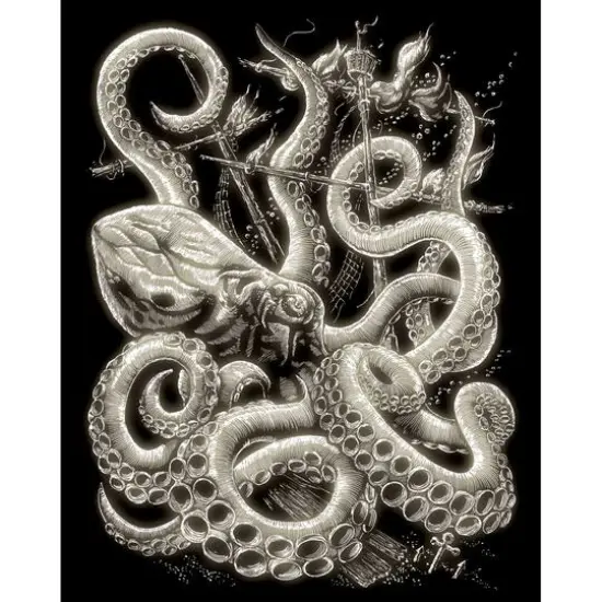 Royal & Langnickel&reg; Engraving Art&trade; Octopus Glow In The Dark Foil Kit {3}