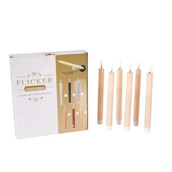 10" Flameless Wax Candles with Remote Control, 6ct. Pink {1}