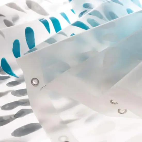 Bath Bliss Ombre Raindrop Design PEVA Shower Curtain {4}