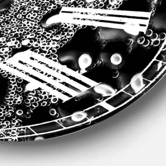 Designart 'Abstract Droplets 15 Oversized Modern Wall Clock {5}