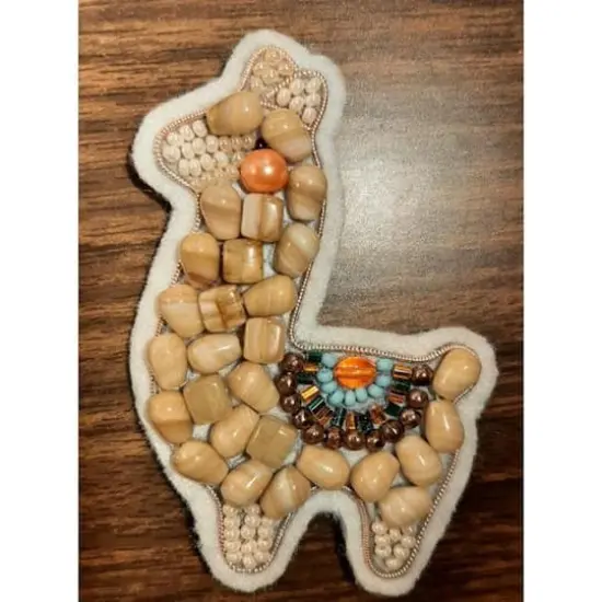 Crystal Art Beadwork Kit For Creating Broоch Lama {4}