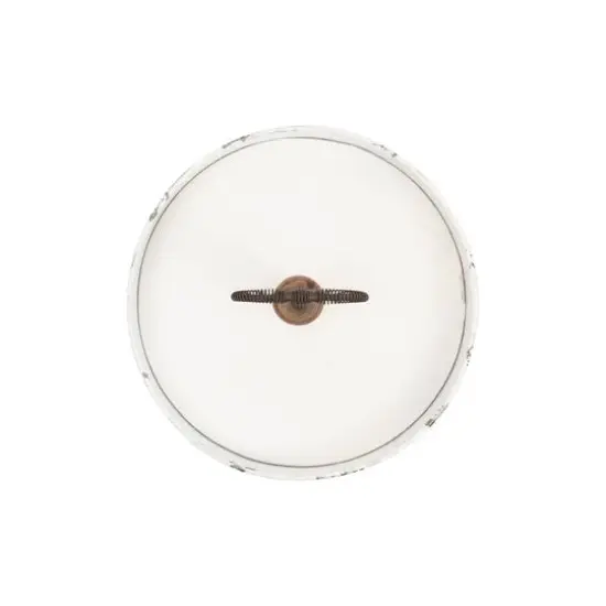 11" Round Metal & Wood Tray {3}