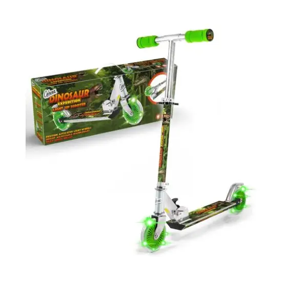 Dinosaur Folding Scooter With Flashing Wheels {7}