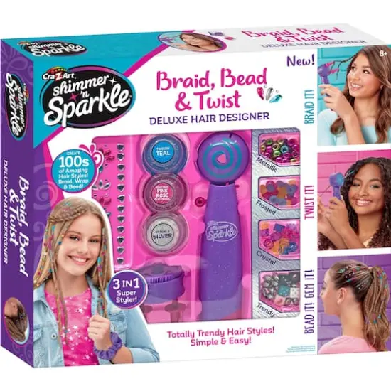 Cra-Z-Art&reg; Shimmer 'n Sparkle Braid, Bead & Twist Deluxe Hair Designer {8}