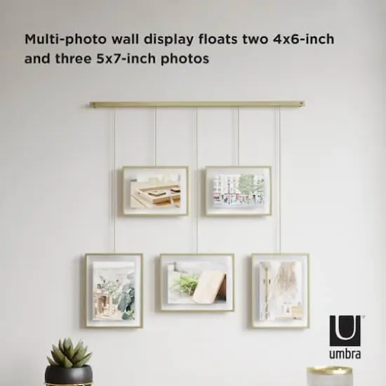 Umbra Matte Brass Exhibit Gallery Picture Frame Set {5}