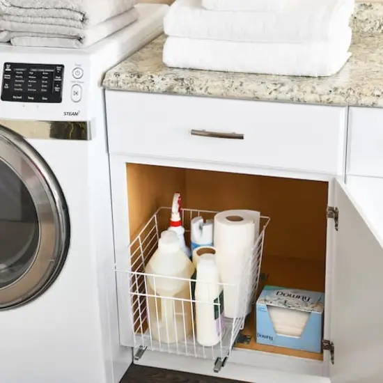 Household Essentials Glidez Sliding Vegetable Bin White {3}