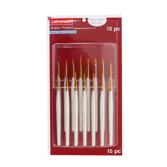 Golden Taklon Super Value Mini Paintbrush Pack By Craft Smart&reg; {4}