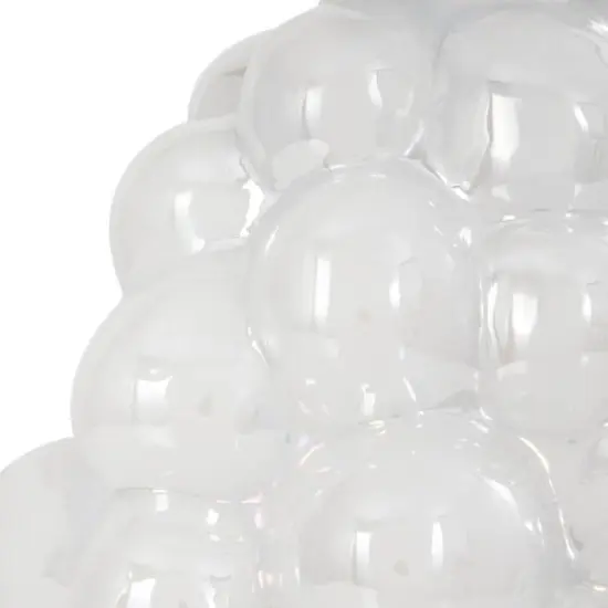 12" Clear Abstract Handmade Bubble Glass Vase {7}