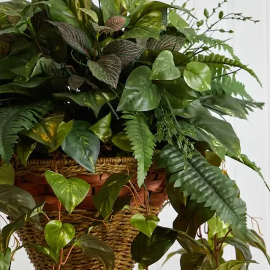 3ft. Mixed Green Vines in Cone Hanging Basket {8}