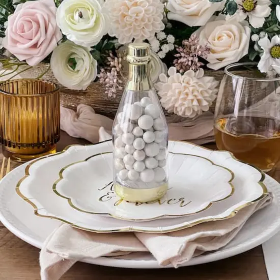 Kate Aspen&reg; Medium Gold Metallic Champagne Bottle Favor Containers, 12ct. {4}