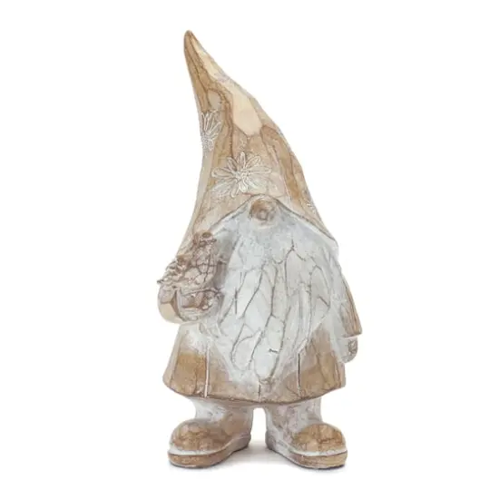 8" Carved Spring Gnome Figurine Set {5}