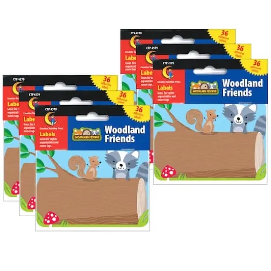 Creative Teaching Press&reg; Woodland Friends Name Tag Labels, 6 Packs of 36 {1}