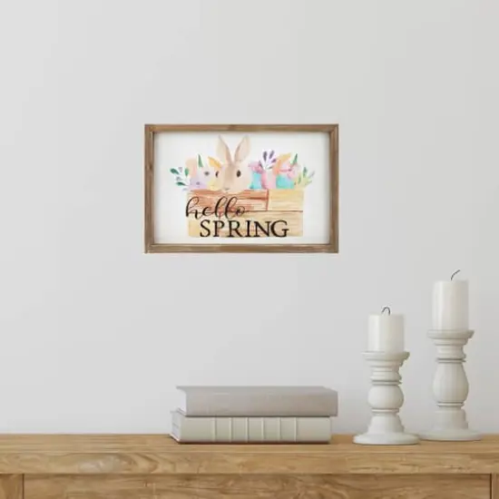 Hello Spring Framed Easter Wall Sign {3}
