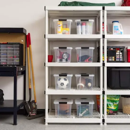 IRIS&reg; 20.5qt. Buckled Clear Boxes with Clear Buckle Lids, 6ct. {18}