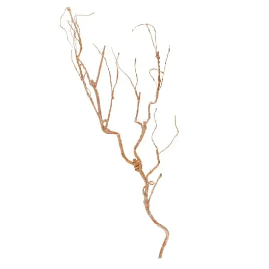 32" Glittered Twig Branches, 6ct. Bronze {4}
