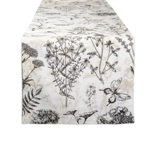 Botanical Print Table Runner 14" x 108" {1}