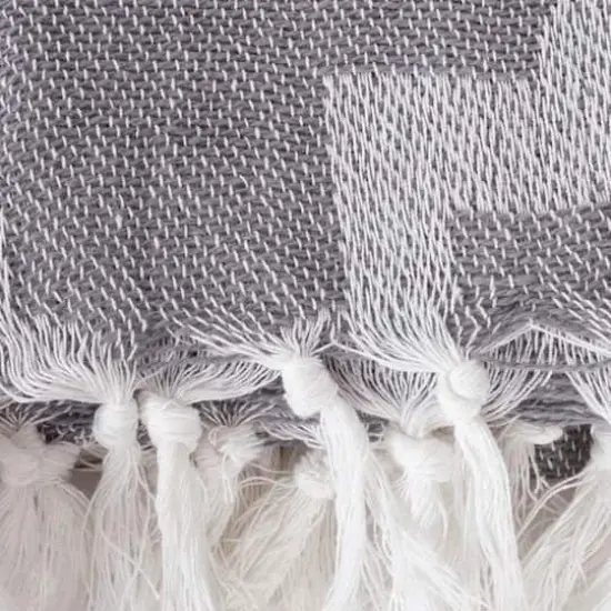 DII&reg; Gray Lattice Throw {3}