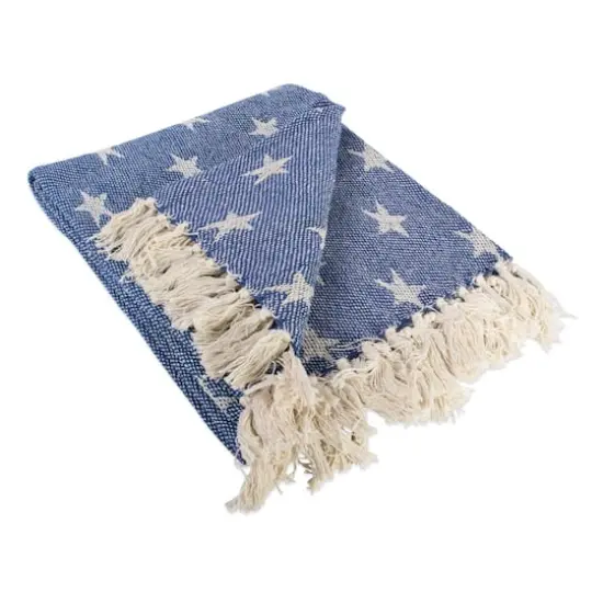 DII&reg; Nautical Blue Stars Throw {1}