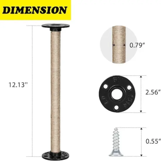 NEX&trade; Brown Industrial Pipe Metal Table Legs with Casters, 4ct. {3}