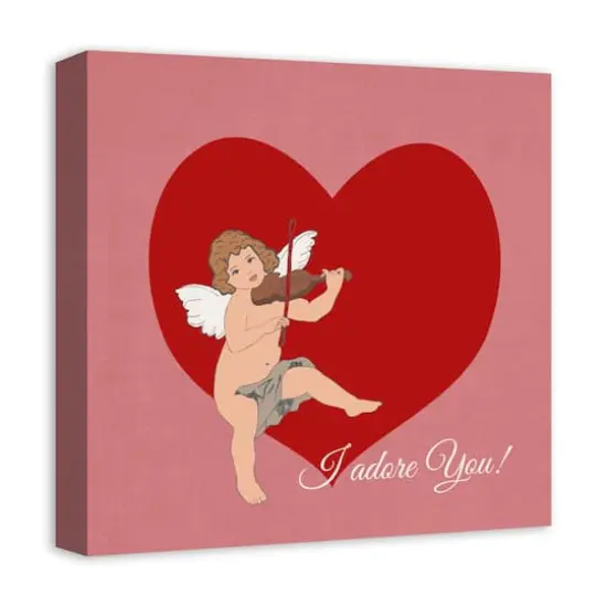 Cupid Heart 16" x 16" Canvas Wall Art {3}