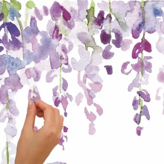 RoomMates Watercolor Wisteria Peel & Stick Giant Wall Decals {7}