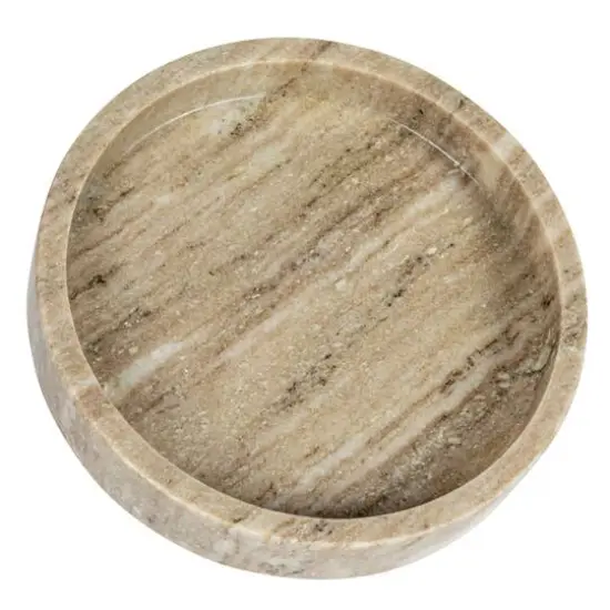 Hello Honey&reg; 8" Beige Marble Bowl Dish {1}